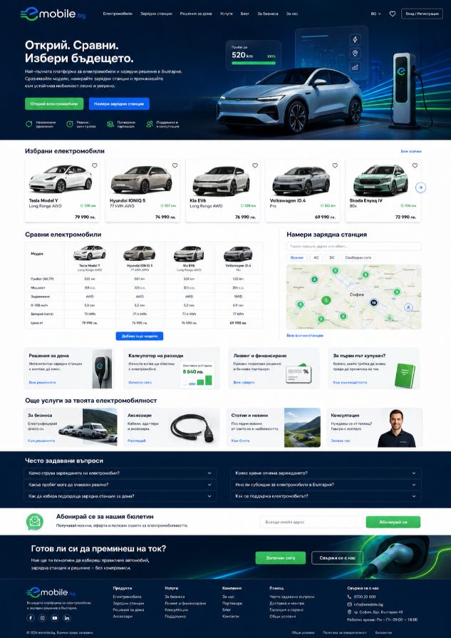 Премиум домейнEmobile.bgпримерен уебсайт