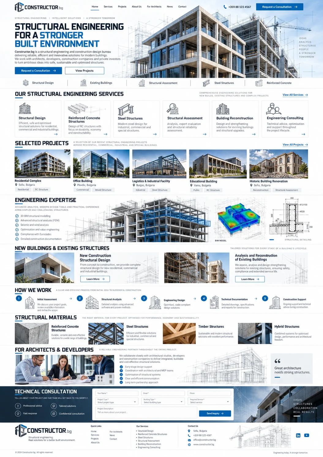 Премиум домейнConstructor.bgпримерен уебсайт